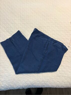 J. Jill Blue Pull-On Capri Pants